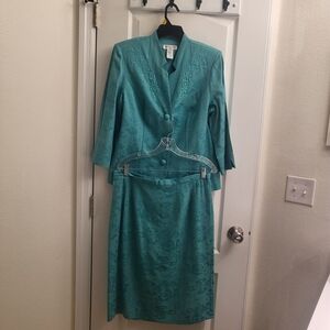 Elegant Teal Green Skirt Set Design By Miss Dorby .